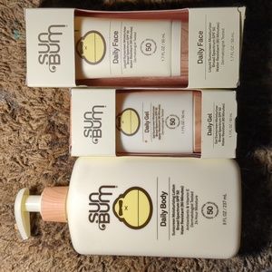 (3) SUNBUM FACE & BODY SUNSCREEN LOTION & GEL